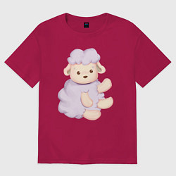 Женская футболка оверсайз Милая Овечка Сидит