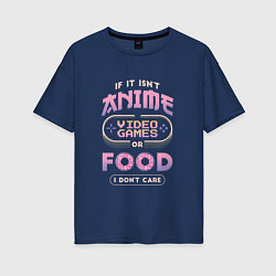 Женская футболка оверсайз Anime Food Video Games