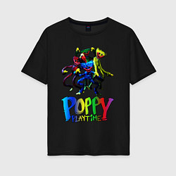Женская футболка оверсайз POPPY PLAYTIME HAGGY WAGGY Mini Huggies