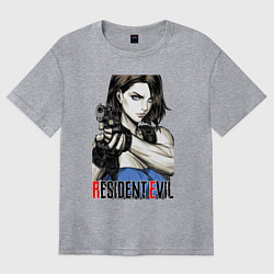 Футболка оверсайз женская Jill RE3, цвет: меланж