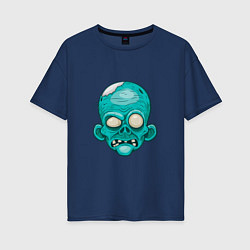 Женская футболка оверсайз Fear Zombie