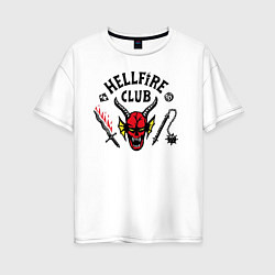 Женская футболка оверсайз Hellfire Club Stranger Things 4