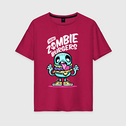 Женская футболка оверсайз Zombie burgers Зомби-бургеры