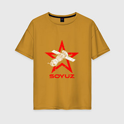 Футболка оверсайз женская Soyuz - Space, цвет: горчичный