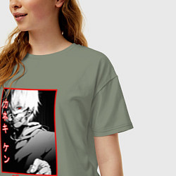 Футболка оверсайз женская Kaneki KenКанеки Кен, цвет: авокадо — фото 2