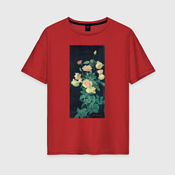 Женская футболка оверсайз Roses Розы