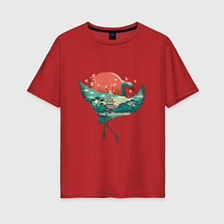 Женская футболка оверсайз Душа природы Японии - лето
