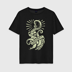 Женская футболка оверсайз HP Lovecraft Щупальца Лавкрафт Ктулху