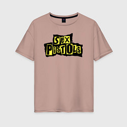 Женская футболка оверсайз Sex Pistols лого