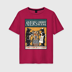 Женская футболка оверсайз Ayers Cherry Pectoral Poster Винтажная реклама