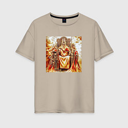 Женская футболка оверсайз Верховный бог Сварог