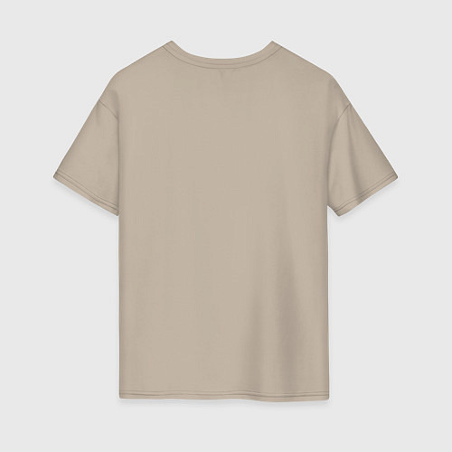 Женская футболка оверсайз The Quarry logo / Миндальный – фото 2