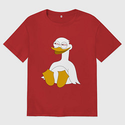 Женская футболка оверсайз Два весёлых гуся БЕЛЫЙ