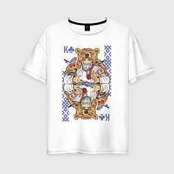 Женская футболка оверсайз Велес бог, покровитель сказителей и поэзии