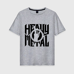 Футболка оверсайз женская Heavy metal, цвет: меланж