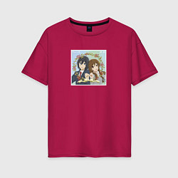 Женская футболка оверсайз Кёко и Изуми арт