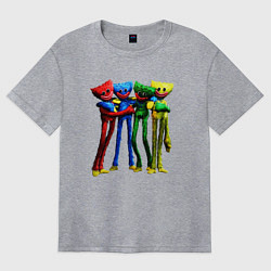 Футболка оверсайз женская GAME POPPY PLAYTIME Mini Huggies, цвет: меланж