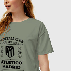 Футболка оверсайз женская Atletico Madrid: Football Club Number 1 Legendary, цвет: авокадо — фото 2