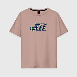 Женская футболка оверсайз Юта Джаз NBA
