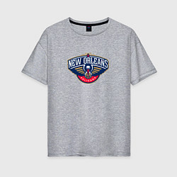 Женская футболка оверсайз Нью-Орлеан Пеликанс NBA