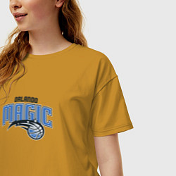 Футболка оверсайз женская Орландо Мэджик NBA, цвет: горчичный — фото 2