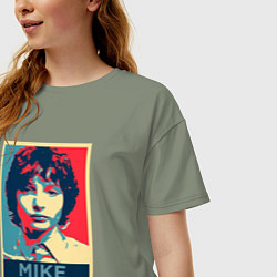 Футболка оверсайз женская Stranger Things Майк, цвет: авокадо — фото 2