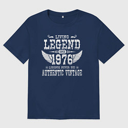 Женская футболка оверсайз Живая легенда 1976 года