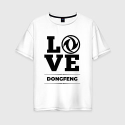 Футболка оверсайз женская Dongfeng Love Classic, цвет: белый