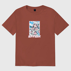 Женская футболка оверсайз Канна и облака Дракорничная госпожи Кобаяси