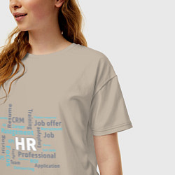 Футболка оверсайз женская HR terms, цвет: миндальный — фото 2