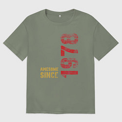 Футболка оверсайз женская Потрясающий человек с 1978 года, цвет: авокадо