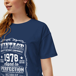 Футболка оверсайз женская Винтаж 1978 года, выдержанный до совершенства, цвет: тёмно-синий — фото 2