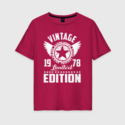 Женская футболка оверсайз Винтаж 1978 лимитированная серия