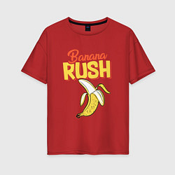 Футболка оверсайз женская Banana rash, цвет: красный