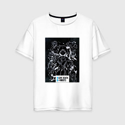 Женская футболка оверсайз Love Death & Robots Collage