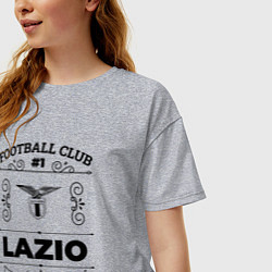 Футболка оверсайз женская Lazio: Football Club Number 1 Legendary, цвет: меланж — фото 2