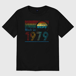 Футболка оверсайз женская Создано в 1979, цвет: черный