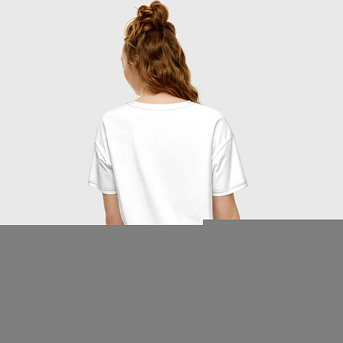 Женская футболка оверсайз WILD JAGUAR / Белый – фото 4