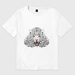 Футболка оверсайз женская WILD JAGUAR, цвет: белый