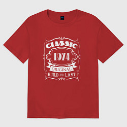 Футболка оверсайз женская 1974 Classic, цвет: красный