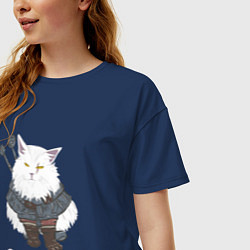 Футболка оверсайз женская Котьмак, цвет: тёмно-синий — фото 2
