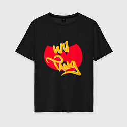 Футболка оверсайз женская Wu-Tang Red, цвет: черный