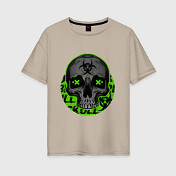 Женская футболка оверсайз SKULL TOXIC