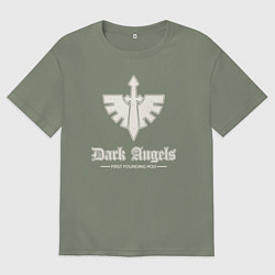 Женская футболка оверсайз Темные ангелы лого винтаж