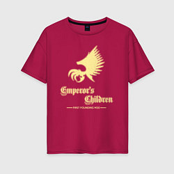 Женская футболка оверсайз Дети императора лого винтаж