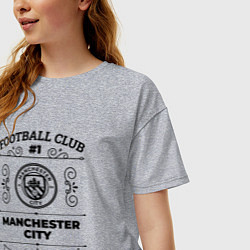 Футболка оверсайз женская Manchester City: Football Club Number 1 Legendary, цвет: меланж — фото 2