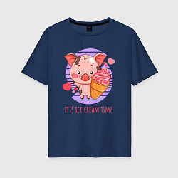 Женская футболка оверсайз Время мороженого