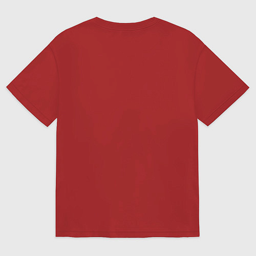 Женская футболка оверсайз Pacific symbol white / Красный – фото 2