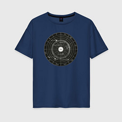 Женская футболка оверсайз Solar Biology Diagrams Солнечная система
