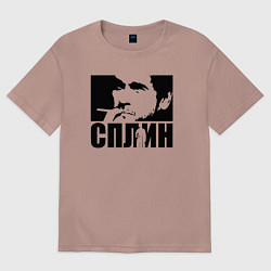 Футболка оверсайз женская Сплин rock, цвет: пыльно-розовый